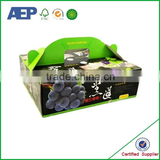 High quality Costom logo Corrugated paper cherry packing boxes