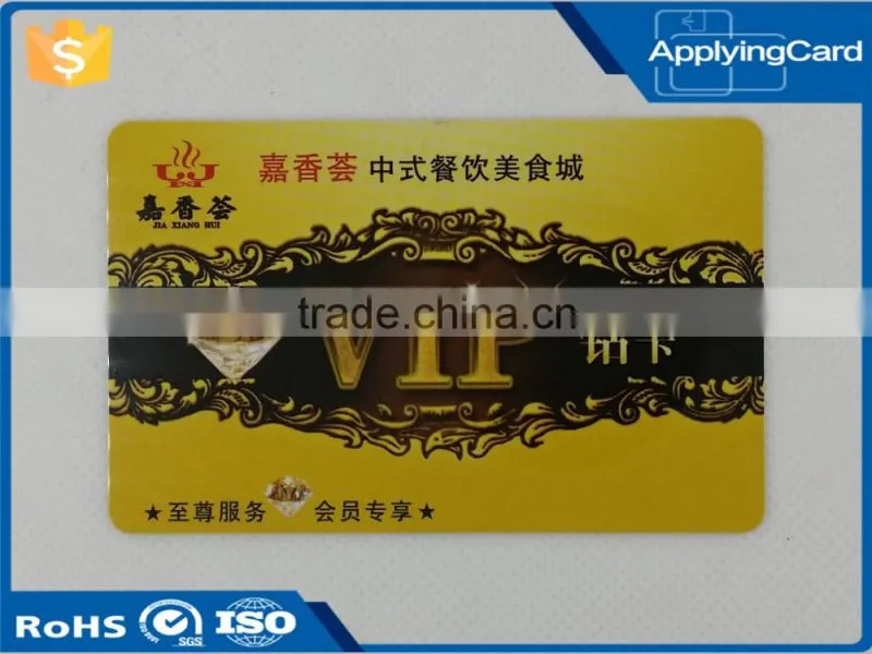 Customized CR80 PVC plastic business card for membership management