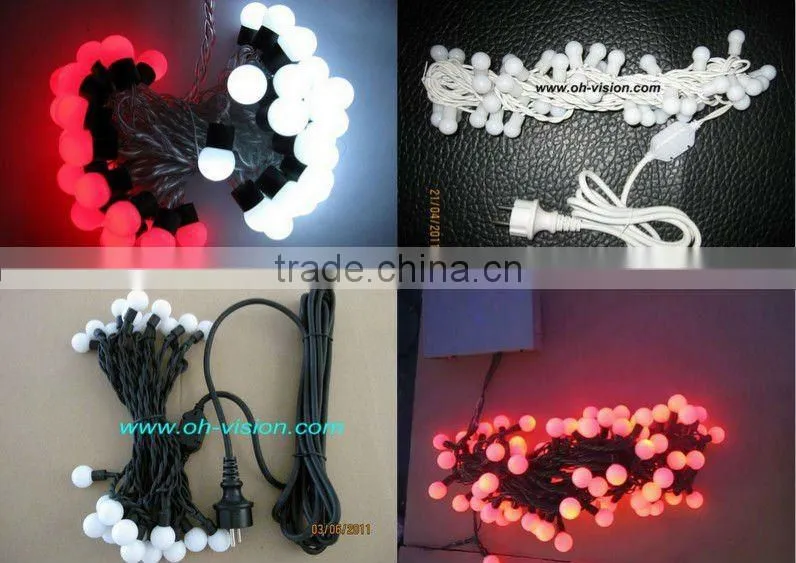 CE RoHS outdoor use ball cover RGB string light