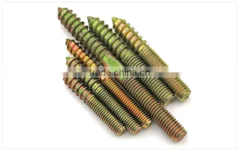 M6 furniture hardware screw nut bolt, self-tapping screws,double ended screw