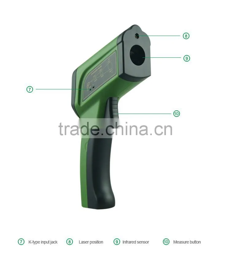 Handheld OEM Non Contact Infrared Thermometer Digital Laser Temperature Gun K Thermocouple thermometer