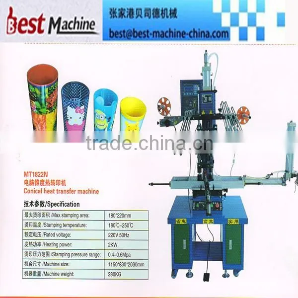 professional and stable conical heat transfer printing machine price