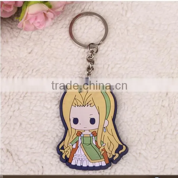 cheap custom 3D cute girl keychain