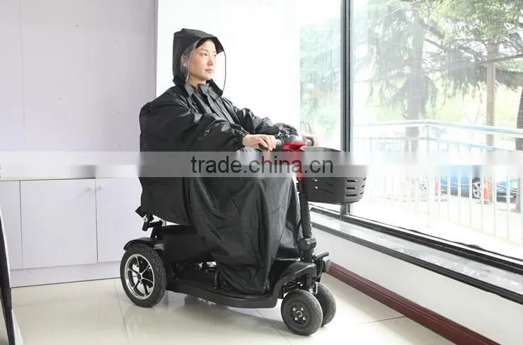 Wheelchair Accessories Mac Cotton Tartan with Llining Scooter Raincoat for Elder People