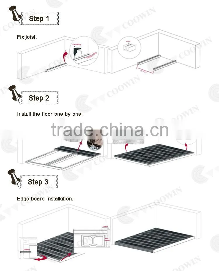 Timber synthetic Wood plastic solid floor