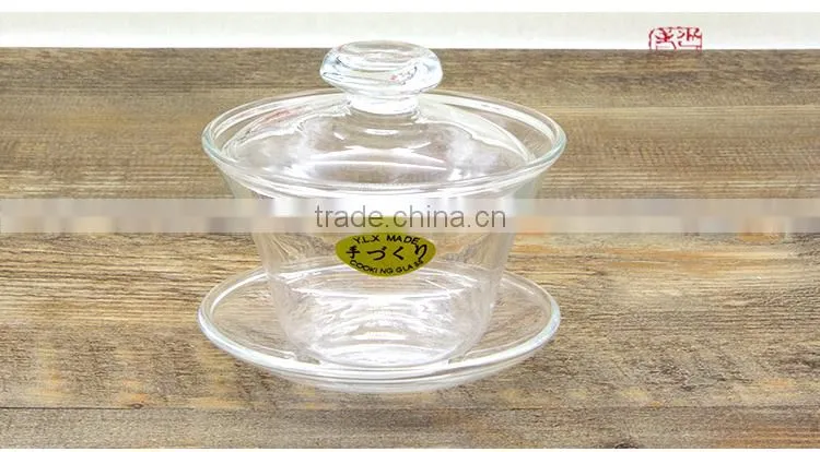 Heat-resistant Clear Glass Gaiwan Modern Sought-afterTeaware