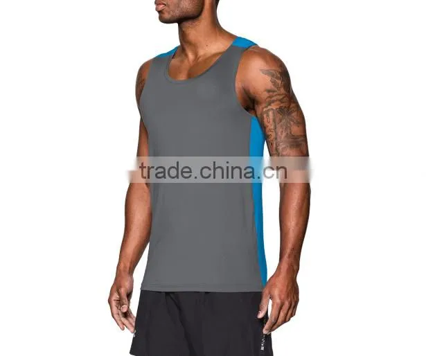 Custom dry fit running gym compression tank top for men