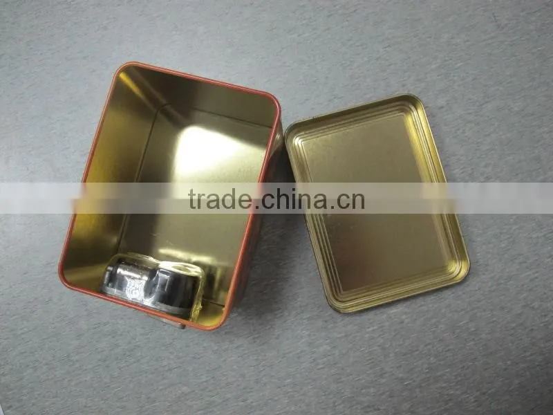beatiful appearance decorative package size125*90*60mm rectangular music tin box