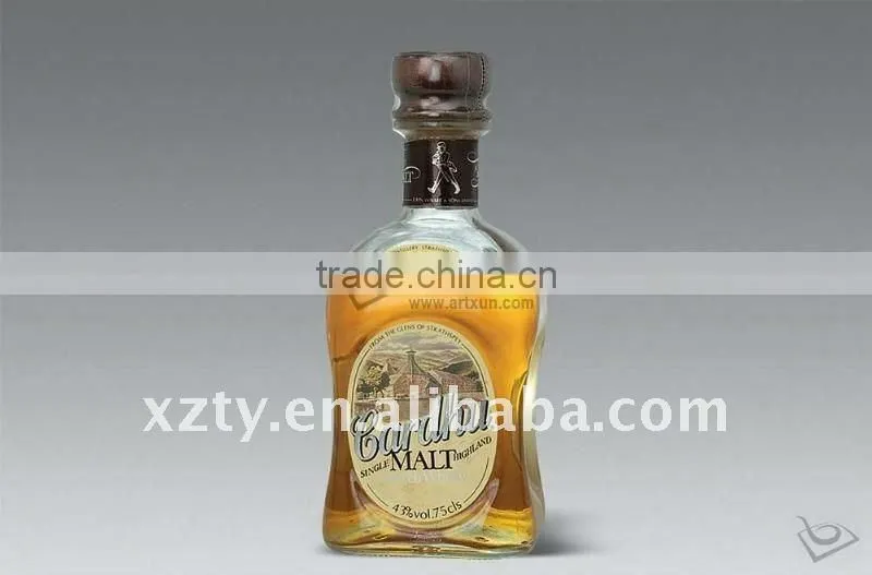750ML whisky glass bottle