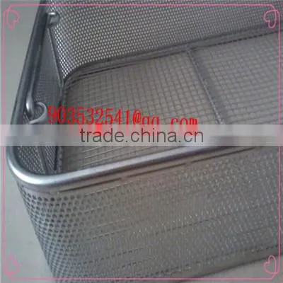Medical 304 316 stainless steel disinfecting basket made in Anping