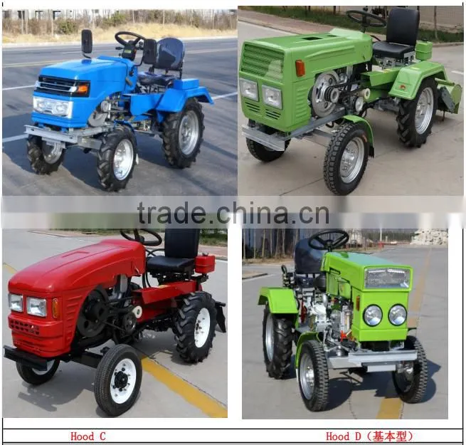 Ukraine hot selling 15hp four wheel small tractor/minitractor/ motoblok price