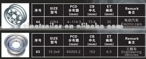 trailer tyres rim and tyre