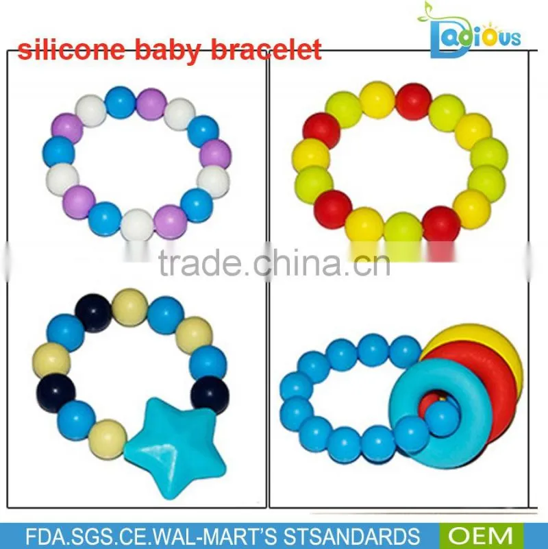 OEM Service BPA Free Food Grade Silicone teething toys Baby Teething Necklace Wholesale
