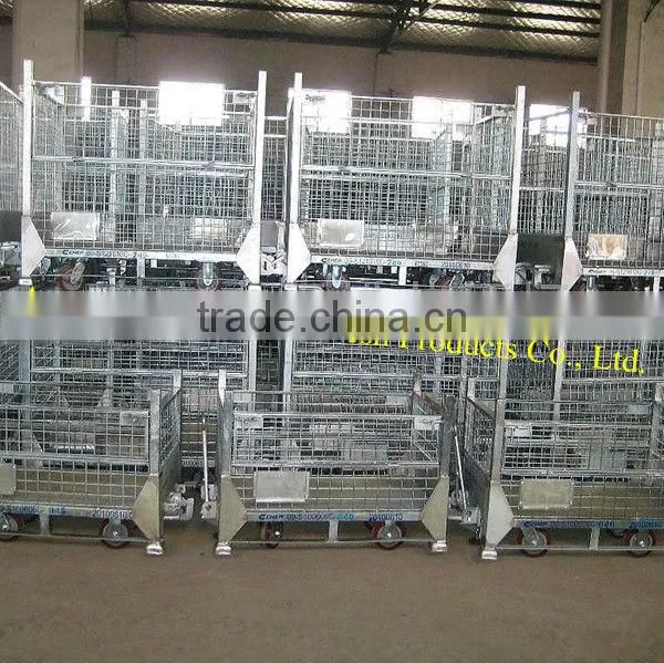 Wire Mesh Containers, Mesh Container, Wire Container for Industrial Warehouse Storage Foldable(Collapsible) &Stackable