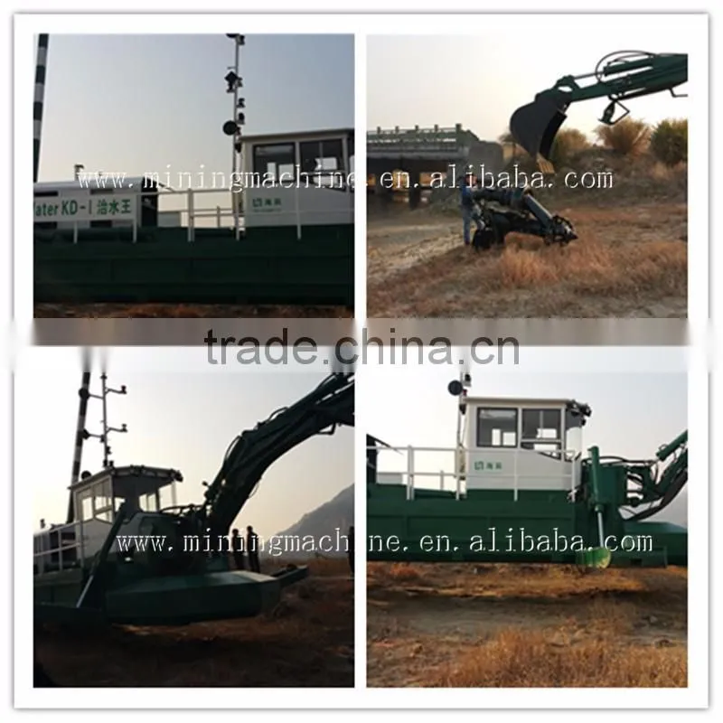 Flexible amphibious excavator dredger
