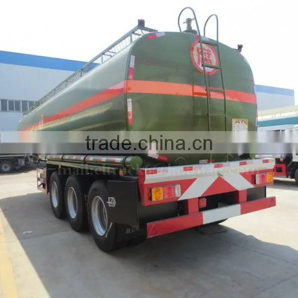 3 Axles Corrosive Material Tank Transport Semi trailer 30m3
