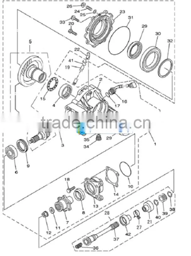 ATV Rear Axle Assembly,Used on HISUN, HS500,HS600,HS700 ATV