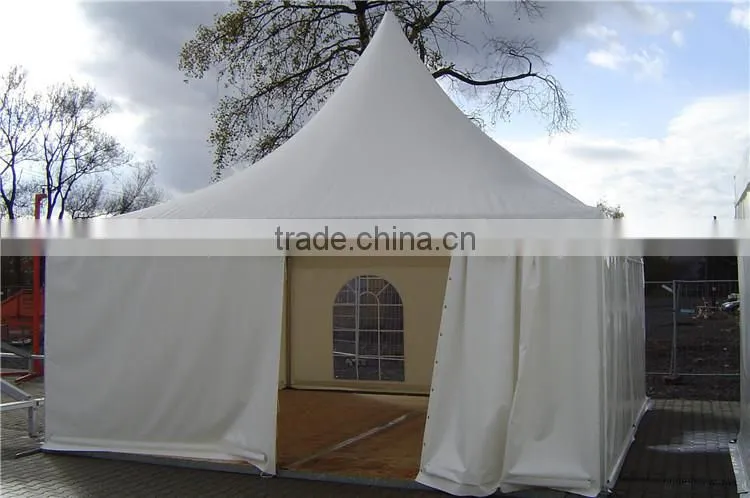 Special design pagoda tent white pvc or glass walls