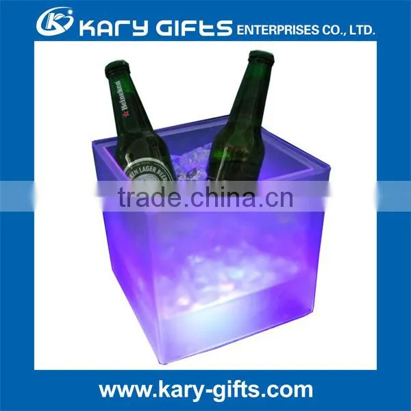 Promotional plastic led bucket ice for party bar