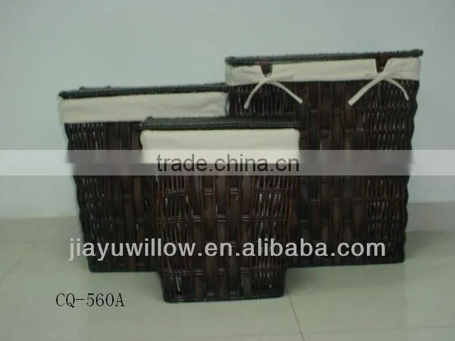 WILLOW LAUNDRY bin wicker laundry BASKETS for sales
