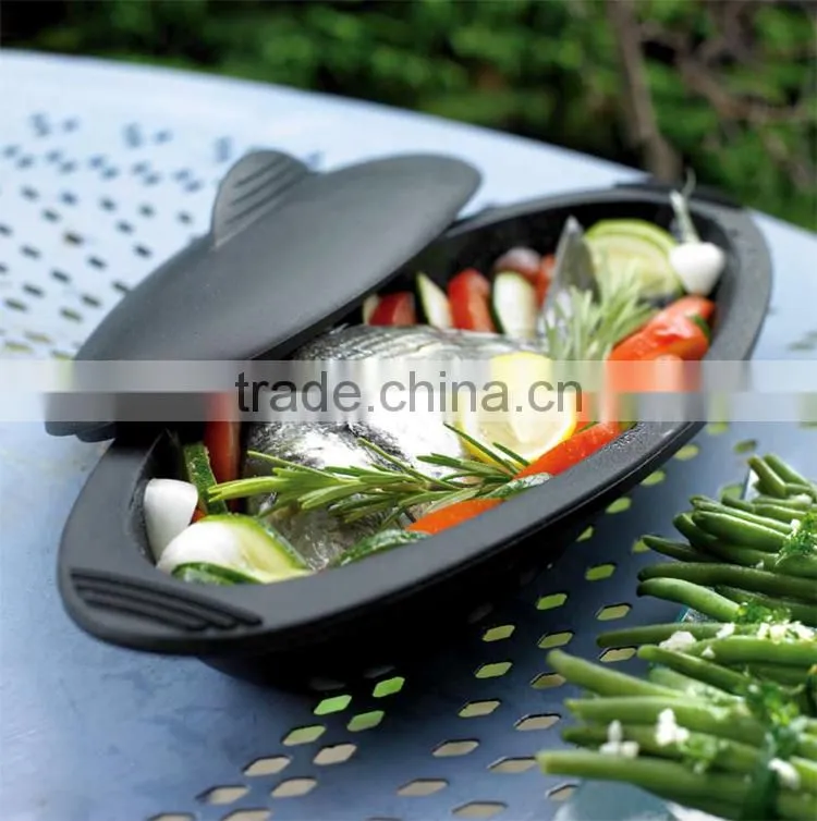 Personalized microwave Silicone steamed fish bowl Silicone steaming bowl