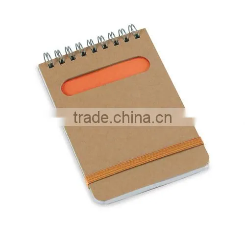 Fashion hardcover round spine notebook with elastic closure