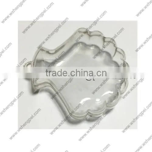 Cleverish portable cute transparent shell plastic storage jewelry wedding box kit