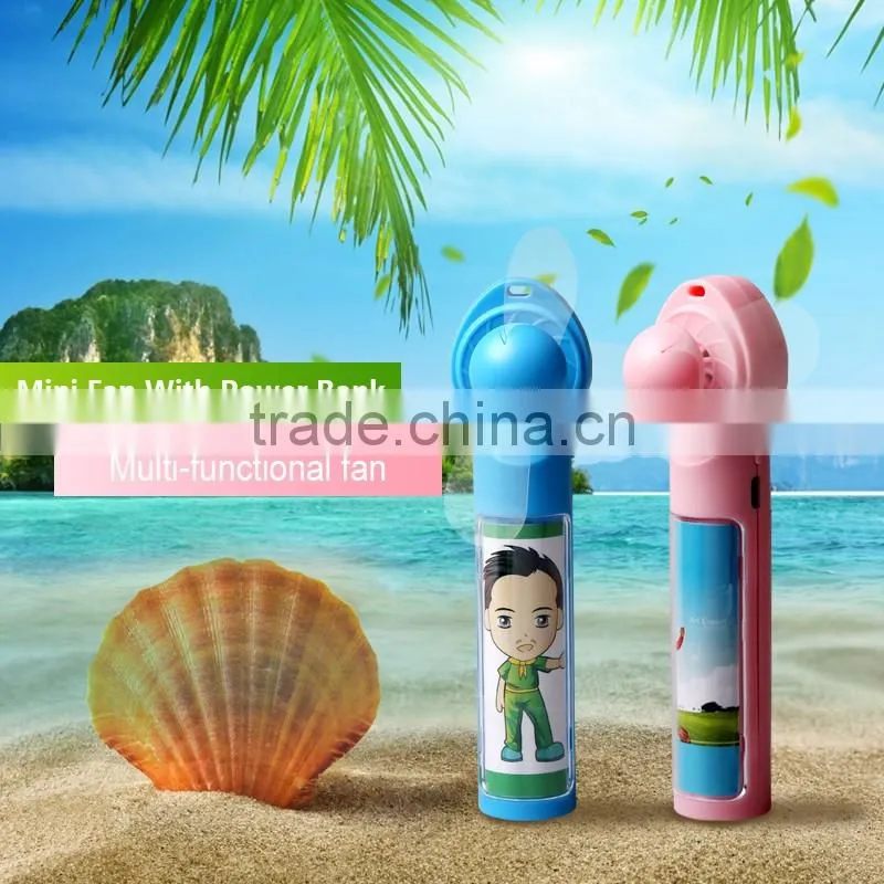 Summer hot mini fan, mini fan with power bank, rechargeble and convenient