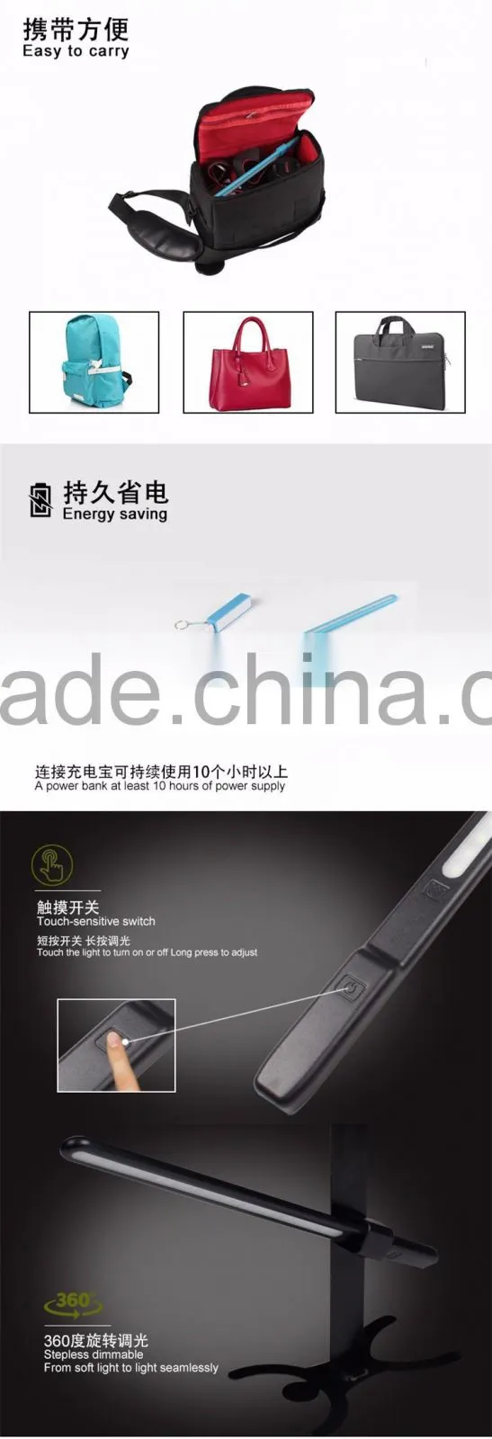 New Arrival Portable Lighting Lamp Of Bookshelf, USB Charge LED Night Light