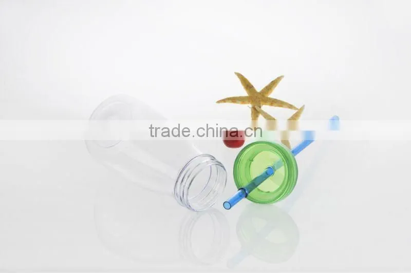 350ml plastic water bottle with straw milk bottle design