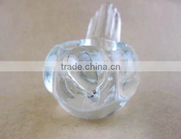 Bird shaped glass candle holder / glassware