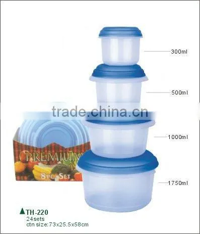 round plastic freshness preservation strorage box and meal prep containers