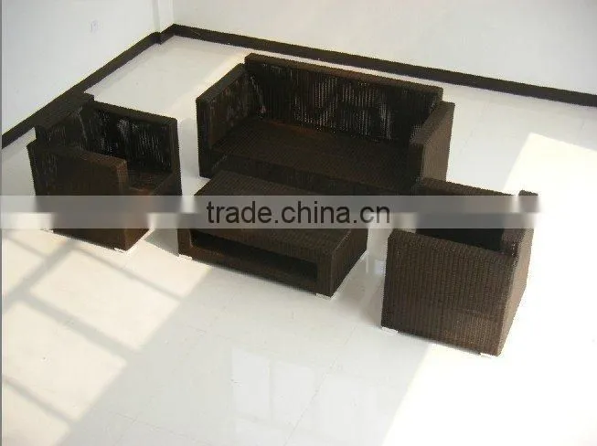 durable PE rattan outdoor furniture aluminum frame sofa set
