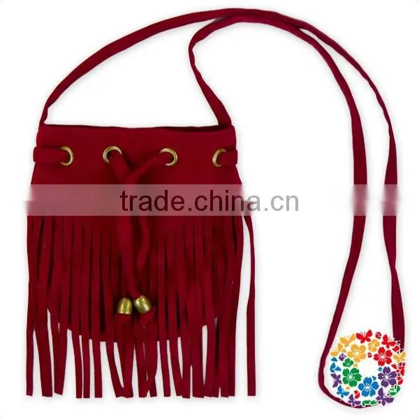Aisa Girls Fuax Leather Tassel Shoulder Bag Fringe Messenger Crossbody Coin Purse