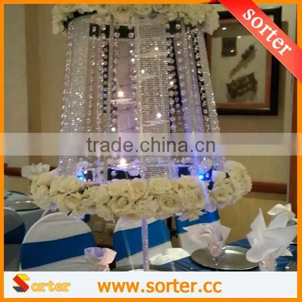 Clear K9 Crystal Beads Curtain Strand Garland for Wedding Decoration