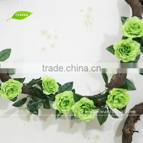 GNW FLV10-4 Wholesale Artificial Rose Flower Garland for christmas decor