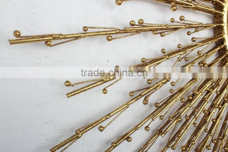 Gold Mirror Hammered Metal Frame Mirror