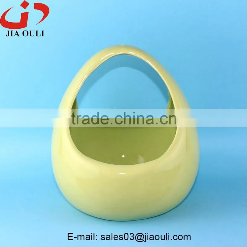 Good sales home decoration white ceramic apple