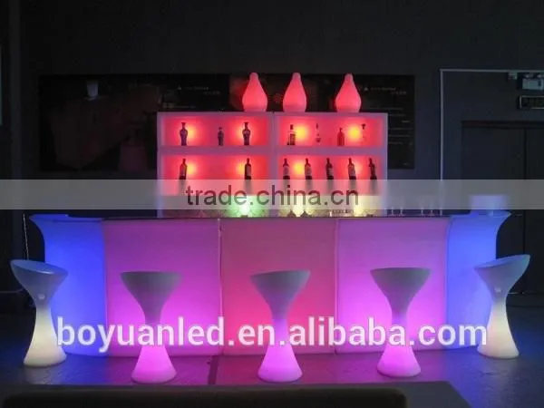 Nightclub used RGB color changing led glowing shining vintage bar counter
