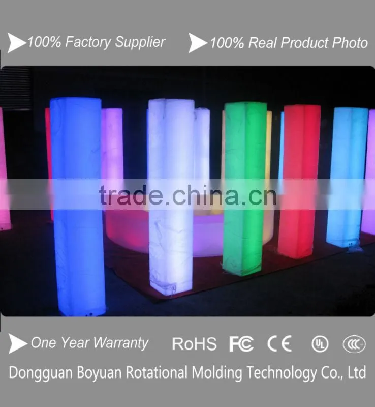 LED white plastic light wedding pillars columns