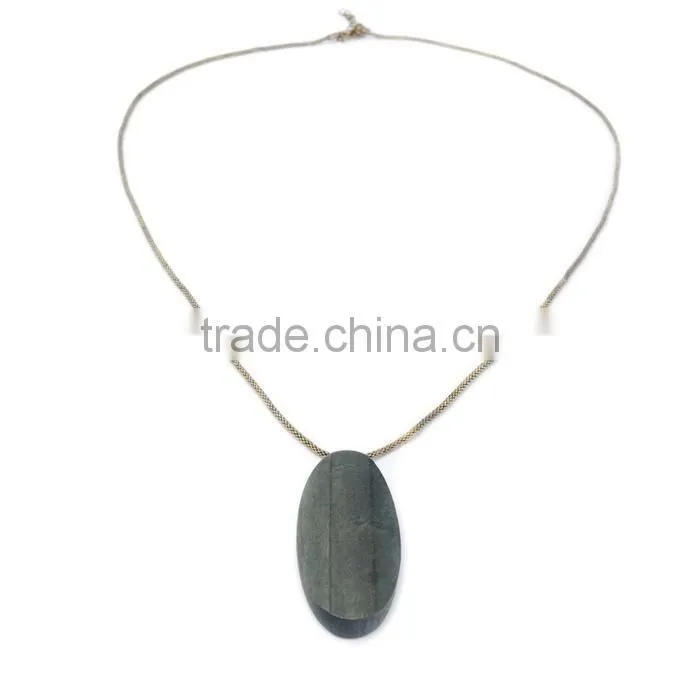 multi strand geometric wood bead pendant necklace long wooden beads sweater necklace layered suede leather chain necklace
