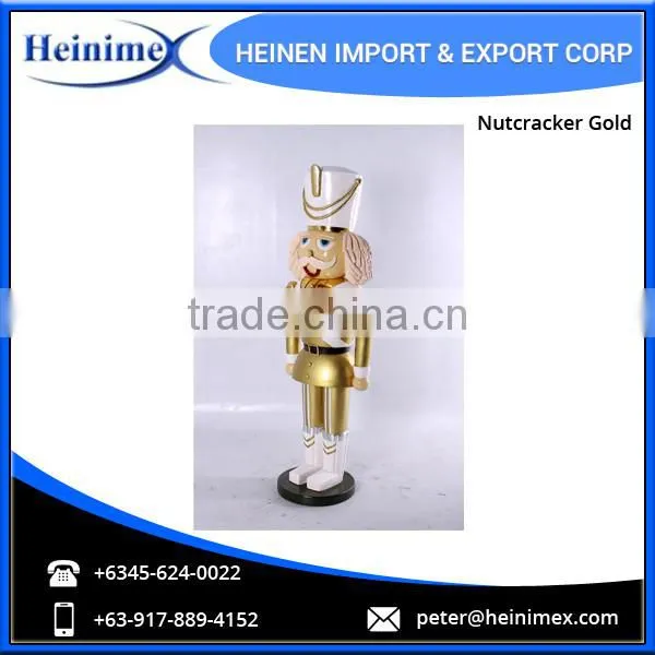 New Arrival Creative High Quality Handmade Gold Color Nutcracker for Christmas