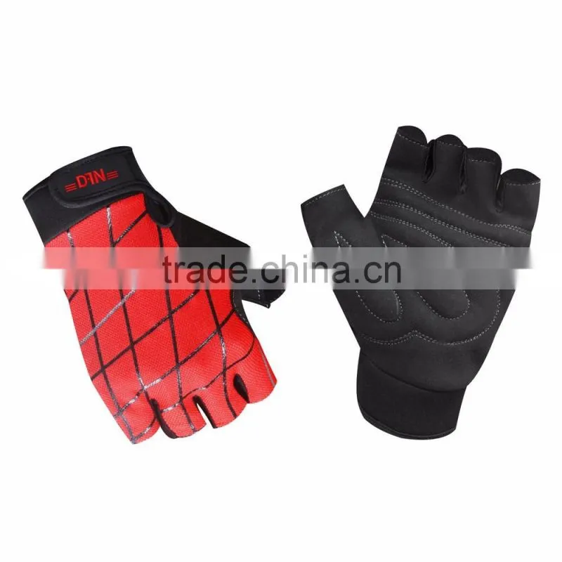 Professional Custom Weight Lifting Gloves with Embroidery Silicon Printing