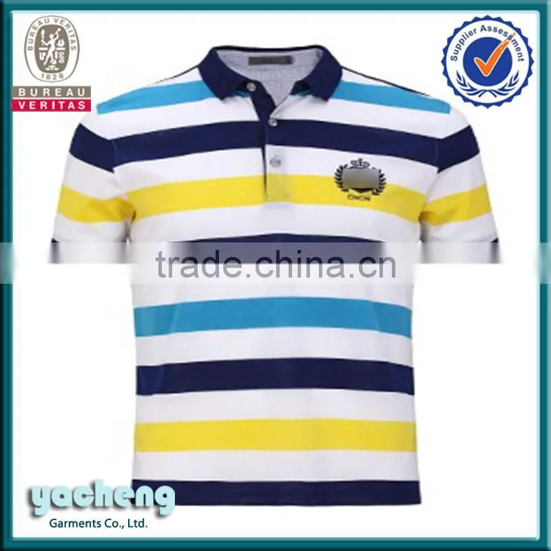fashion summer stripe polo t-shirt embroidery men cotton polo t-shirt high quality t-shirt