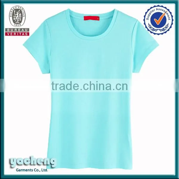 Basic tshirt round neck cheapest cotton pink plain t-shirts