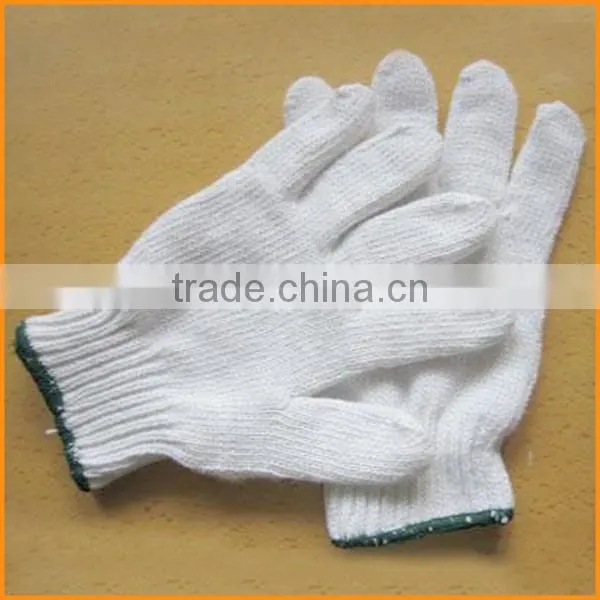 Labor knitted rough yarn cotton gloves for hands protection
