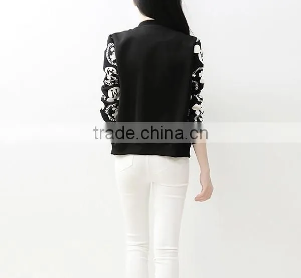2016designs custom girl's slim fit baseball jacket