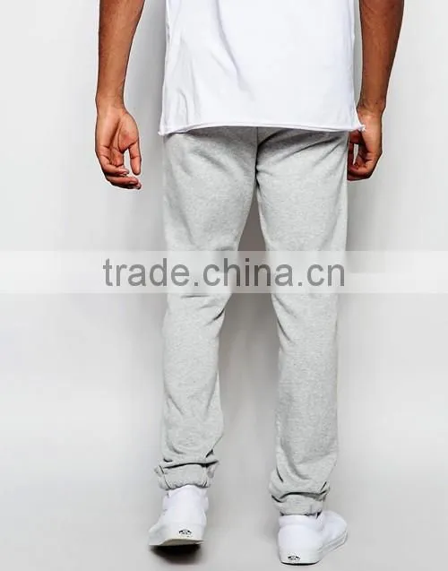2016 new mens plain tapered sweat pants, jogger trousers custom