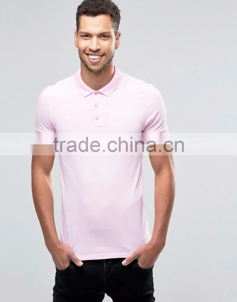 Wholesale Advertising Cotton Spandex Polo Shirt Short Sleeve Custom Color Plain Men Polo tshirt