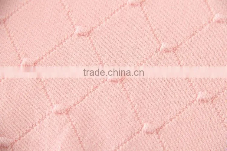 turtleneck collar pink sweaters plain knitted clothes appliqued tiny flower full sleeve winter garments warm
